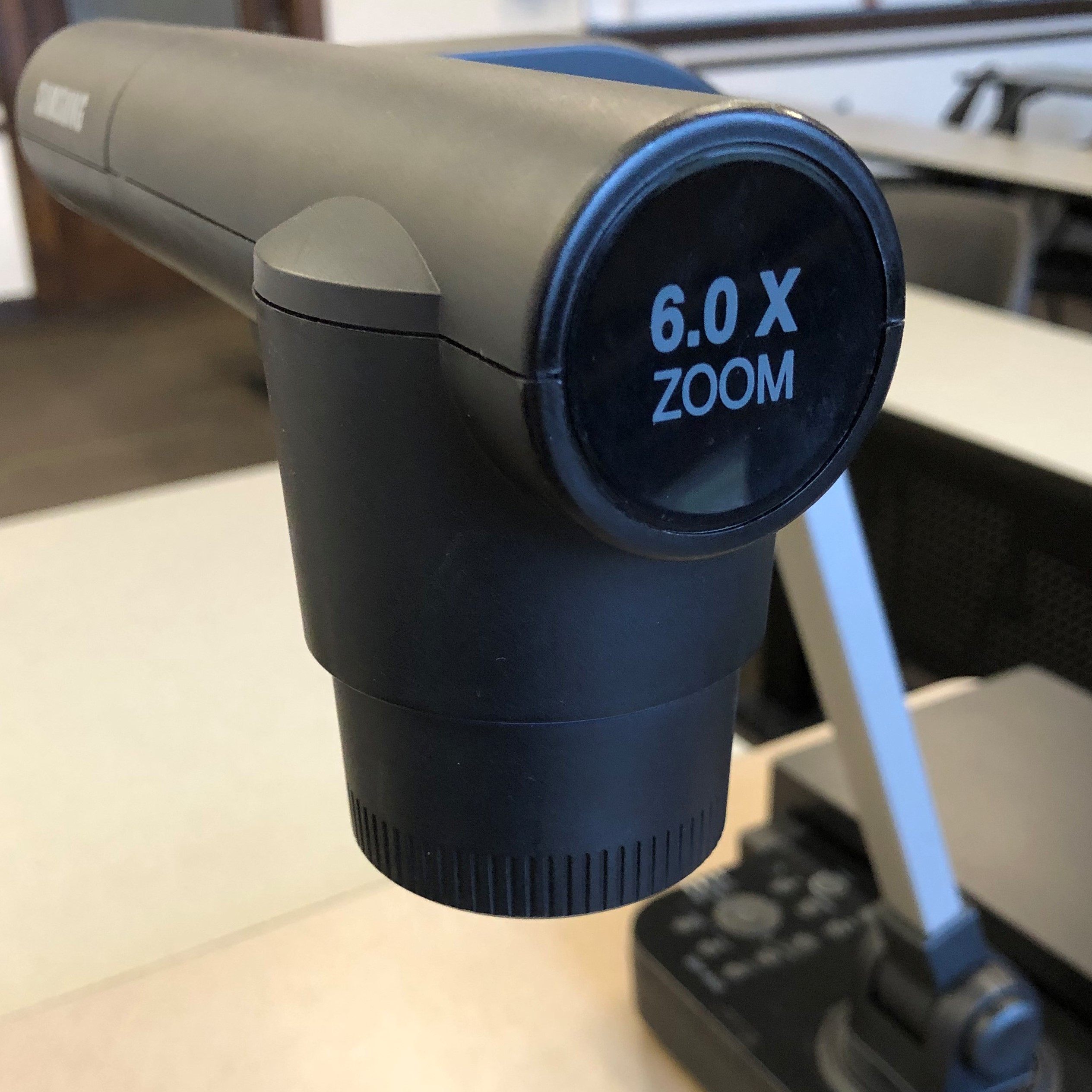 Samsung SDP-860 model document camera, zoomed in on camera arm