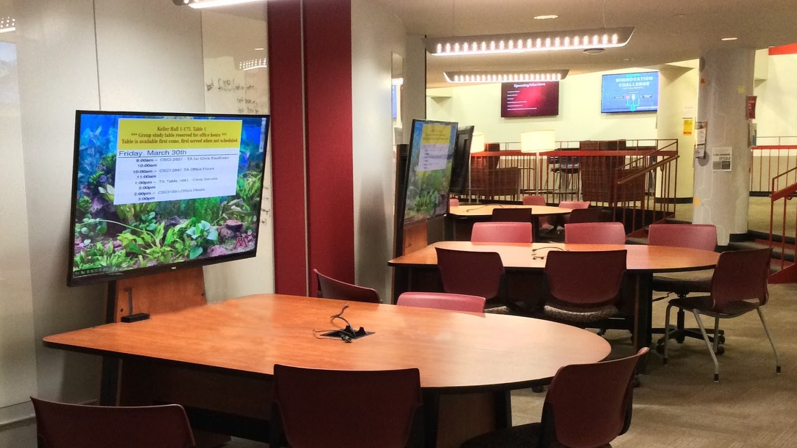 photo of student study space in Keller Hall