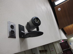 fixed camera mounted on a wall